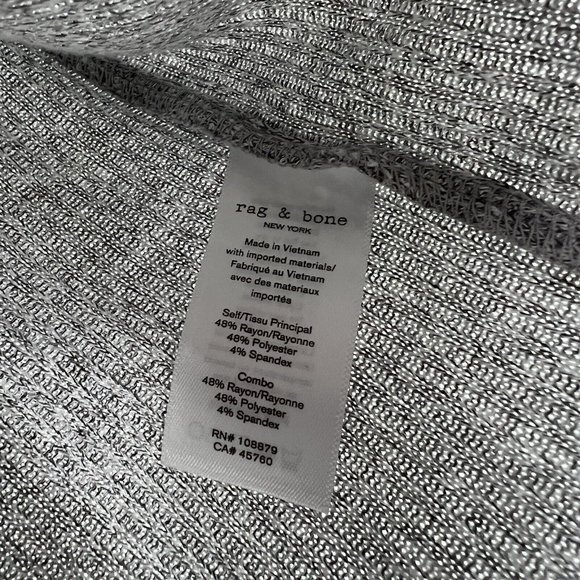 Rag & Bone Women's The Knit Colorblock Mini T-Shirt Dress sz XS NWT $225 - Picture 4 of 5